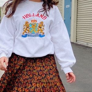 Vintage Holland embroidered distressed sweatshirt